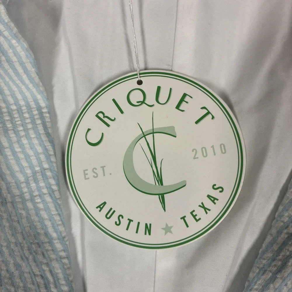 Criquet Suit Jacket Mens XL Seersucker Pimm's Cup Blazer Sport Coat Casual
